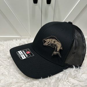 Laser engraved, Bass Richardson 112 trucker hat.